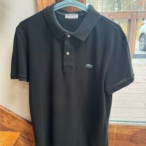 Men’s size 5 (large) black Lacoste for JCrew polo; worn